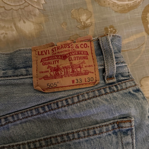 Vintage Levi 505 Distressed Shorts - Picture 3 of 5